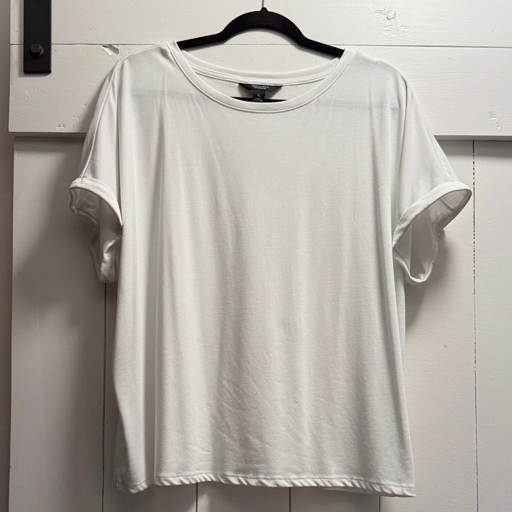 Simply Vera  Wang White Short Sleeve Tee XL